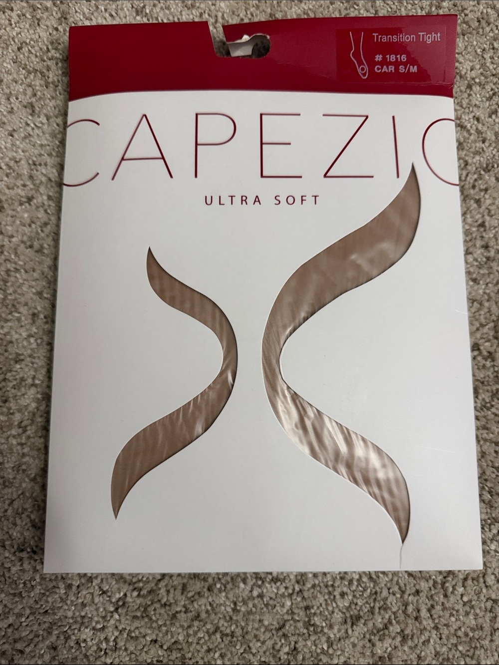 NIB Capezio Ultra Soft Transition Tights Style 1816 Caramel S/M Adult